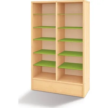Šatní skříň Duhová skříňka - 12 boxů, model 8 (více barev) Zelená Buk