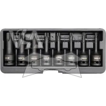 Bit YATO Sada nástavců 1/2'' TORX, 8 ks, T30 - T80