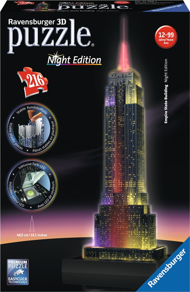 Ravensburger 3d Empire State Building Svitici 216 Dilku Od 549 Kc Zbozi Cz