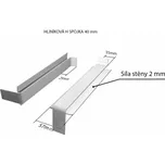 Hliníková H - spojka (k venkovním taženým parapetům) NOS 40 mm pro šíři: 260 mm - Bronz ELOX C33