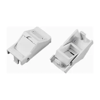 Elektrická zásuvka Modul neosazený 1x RJ45, 22,5x45 mm s prachovkou úhlový