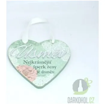 Závěsná plaketka srdce Úsměv