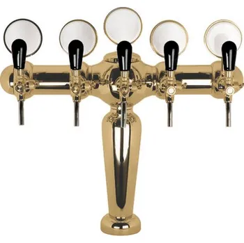 Příslušenství pro výčepní zařízení Sinop Výčepní stojan BENELUX 5 otvorů zlatý