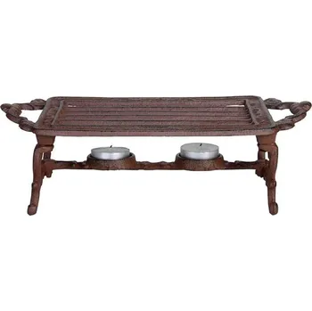 Litinový ohřívač na svíčku, obdélníkový, Esschert design