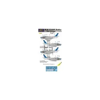 Plastikový model 1/144 Decals F-86F Sabre over Portugal (TRUM) Pt.1