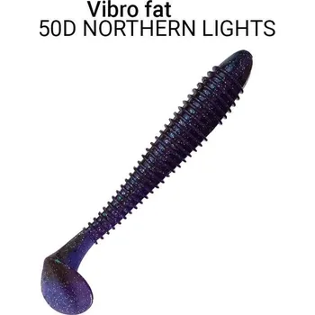 Umělá nástraha Gumová nástraha Crazy Fish Vibro Fat 12cm 50D Northern lights (4ks)