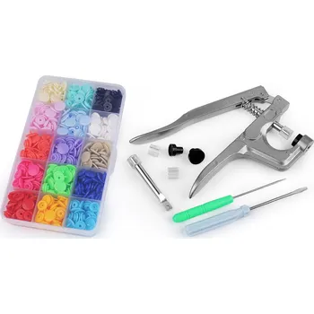 Sada - ruční lis a patentky velikost 20", barva viz foto