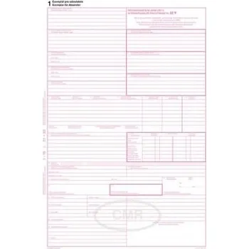 Tiskopis OPTYS - Český výrobce TISKÁRNA Mezinárodní nákladní list CMR, A4, 5 listů, samopropisovací 1 x 5 listů, OPTYS 1197