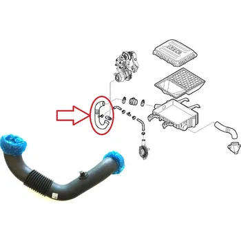 Turbodmychadlo Vzduchové potrubí Iveco Daily od 2011 3,0 JTD od filtru do turba, 5801317099