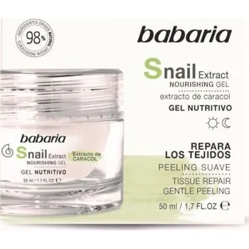 Pleťový krém Babaria Snail Extract Nourishing Gel - Výživný gel se šnečím extraktem 50 ml
