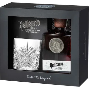 Rum RON RELICARIO RUM DOMINICANO SUPREMO (0,7l) V DÁRKOVÉM BOXU + 1 SKLENIČKA