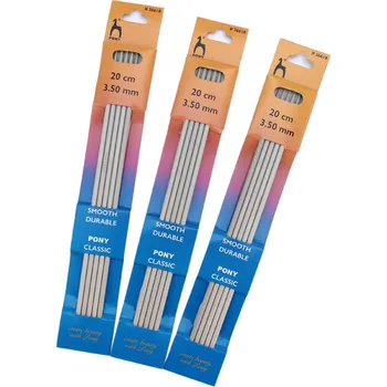 Jehlice Pony Pletací jehlice ponožkové - 20cm - vel. 2 - 4 Jehlice ponožkové 20cm: Vel. 4 mm