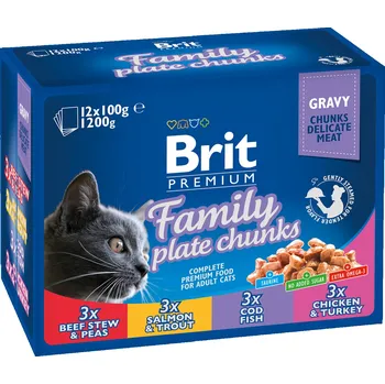 Krmivo pro kočku BRIT Premium Cat Family Plate 1200g