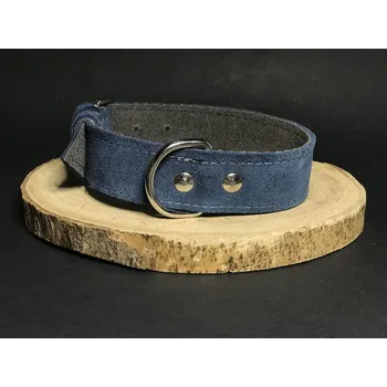 Obojek pro psa Palkar obojek z velurové kůže pro psy 45 cm x 30 mm modrá (Palkar obojek z velurové kůže pro psy 45 cm x 30 mm modrá)