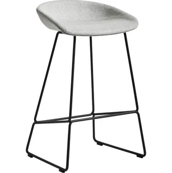 Barová židle HAY Barová stolička AAS 39 Low Black Powder Coated Steel, Divina Melange 120