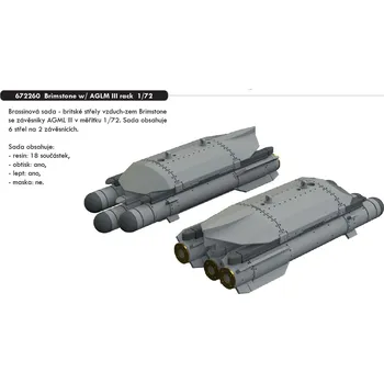 Plastikový model Eduard 1/72 Brimstone w/ AGLM III rack
