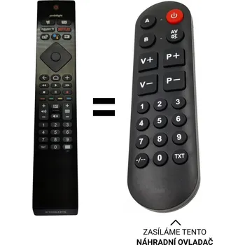 Philips YKF474-B001, 398GM10BEPHN0019HT náhradní dálkový ovladač pro seniory
