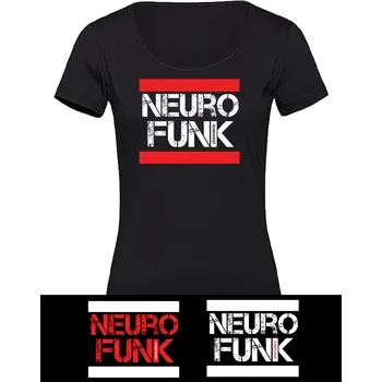 Dámské tričko Dámské tričko NEUROFUNK Old Stripes Velikost: 3XL, Barva: Černá - Design 1