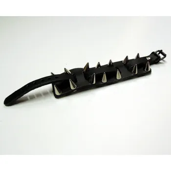 Náramek Kožený náramek stahovák s hroty STX-WB502 Velikost: UNI