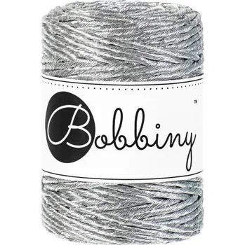 Bobbiny Macramé Cord 3 mm, stříbrná