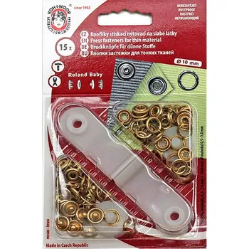 Druky Roland Baby zlaté, průměr 10mm (v.2), 15ks