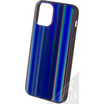 Pouzdro na mobilní telefon 1Mcz Aurora Glass Cover ochranný kryt pro Apple iPhone 12 mini měnivě modrá (iridescent blue)