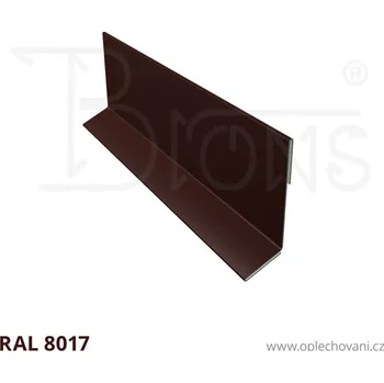 Střešní lemovaní Závětrná lišta zahakovací rš 110 hnědá
