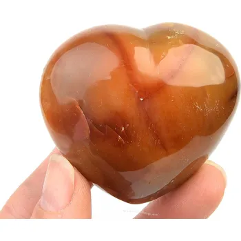 Přírodní kámen Srdce z karneolu (116g)