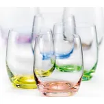 Sada sklenic, Crystalex, CLUB Rainbow, 300 ml, 6 ks
