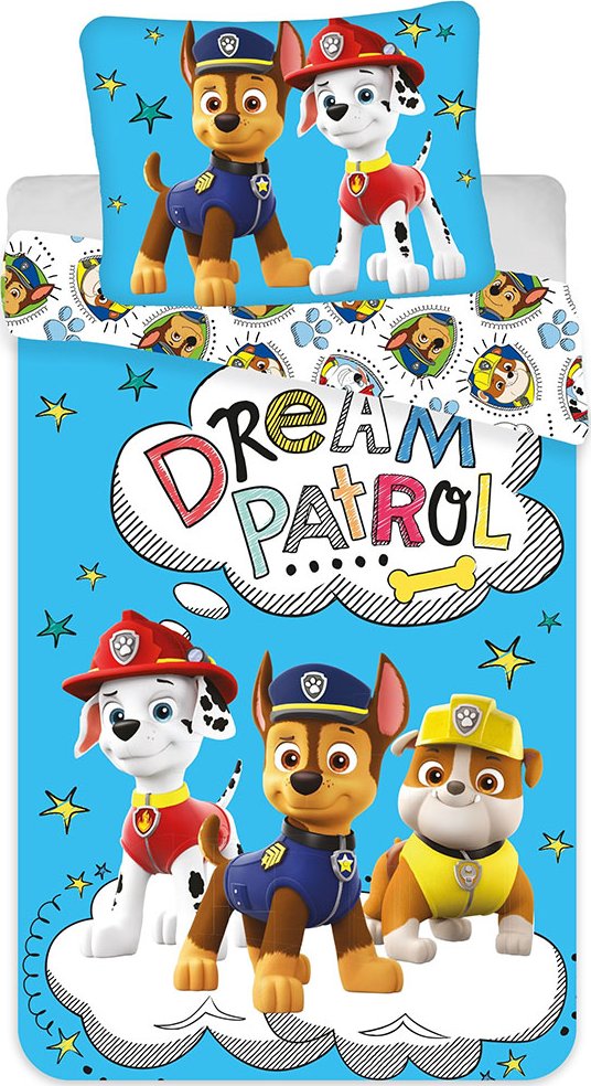 Biancheria Da Letto Paw Patrol Jerry Fabrics - Copriletto 100x135 Cm, Certificato &Ouml;ko-Tex