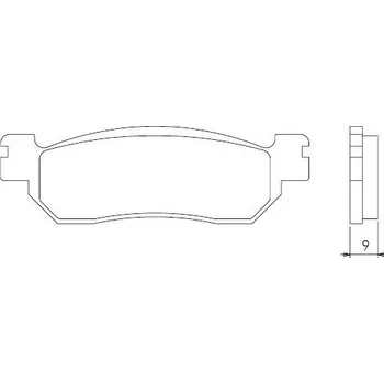 Brzdový komplet Brenta FT4022 zadní sintrované brzdové destičky na motorku YAMAHA YP R 250 X-MAX SPORT rok 11-12