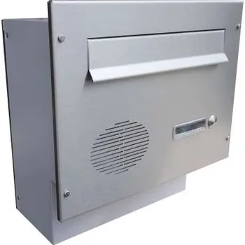 Poštovní schránka DOLS Poštovní schránka F-046 do sloupku + čelní deska se zvonkem a přípravou pro HM - NEREZ