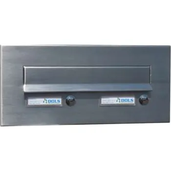 Poštovní schránka DOLS Čelní deska s 2x zvonkem a jmenovkou ČD-3 k poštovní schránce do sloupku - NEREZ