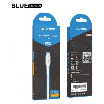 Datový kabel BLUE Power BDU01 - MicroUSB kabel - 1m, 2.4A - bílá