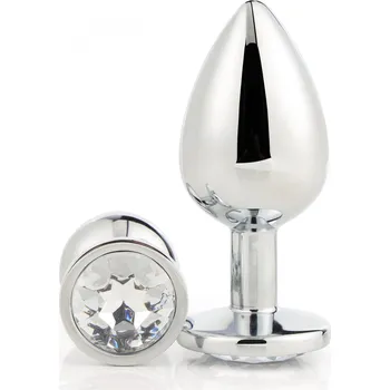 Anální šperk Dream Toys Gleaming Love Plug Silver Large