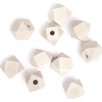Korálek DP Craft Korálky dřevěné osmiúhelníky 15mm 10ks
