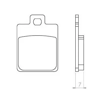 Brzdový komplet Brenta FT4014 zadní sintrované brzdové destičky na motorku SYM GTS 125 rok 02-03