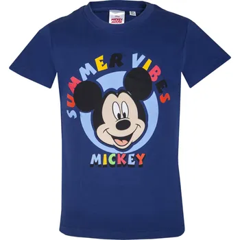 Mickey Mouse - licence Chlapecké triko - Mickey Mouse 169, tmavě modrá Barva: Modrá tmavě, Velikost: 98
