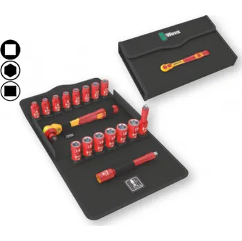 Dílna WERA 05004970001 Ráčnová sada VDE, izolovaná, přepínací páčka, připojovací rozměr 3/8"