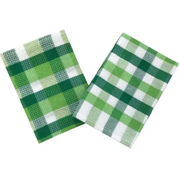 Utěrka DADKA VRACOV Vaflo 48 x 68 cm zelená/bílá 2 ks