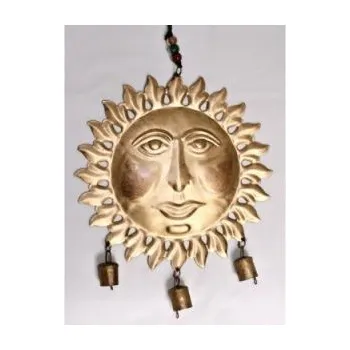 plechové slunce se zvonky dekorace na zavěšení, sluníčko plechové se z