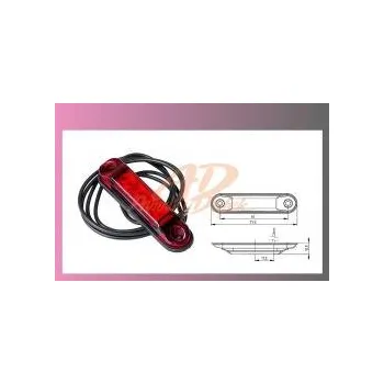 Přídavný světlomet světlo obrys.LED červené 12/24V- /4-LEDKY/
