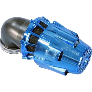 Auto-moto Vzduchový filtr Polini air box 32mm 90° modrý chrom 203.0116