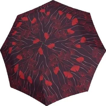 Deštník Červenofialový skládací plně automatický saténový dámský deštník Giuliana