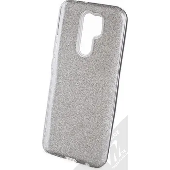 Pouzdro na mobilní telefon 1Mcz Shining TPU třpytivý ochranný kryt pro Xiaomi Redmi 9 stříbrná (silver)