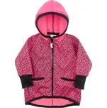 neonově růžová softshellová bunda s potiskem