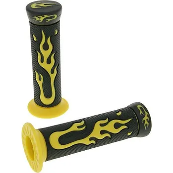 Motocyklový chránič Vparts Gripy Flame černá, žlutá VC12128
