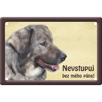 Plechová cedule Smal Výstražná cedule: Kavkazský ovčák II