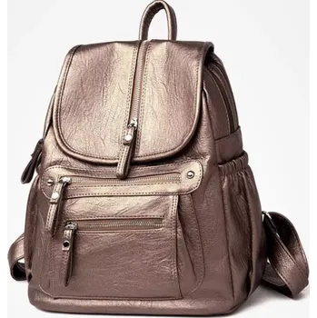 Městský batoh Dámský velký luxusní kožený batoh Barva: Bronzová