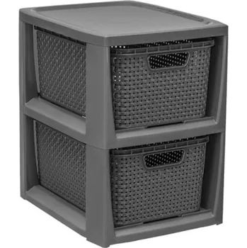 Komoda BRANQ Rattan 2 košíky